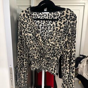 Zara Leopard Print Top - M